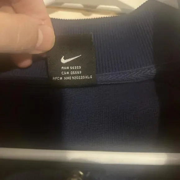 Nike Jacket Mens XL Blue Orange Syracuse Warm Up Side Zip Basketball On Court - Picture 3 of 10